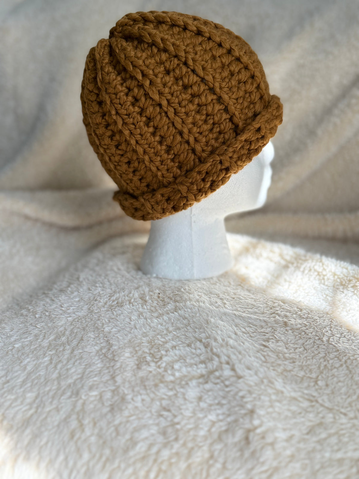 Golden brown Ribbed beanie