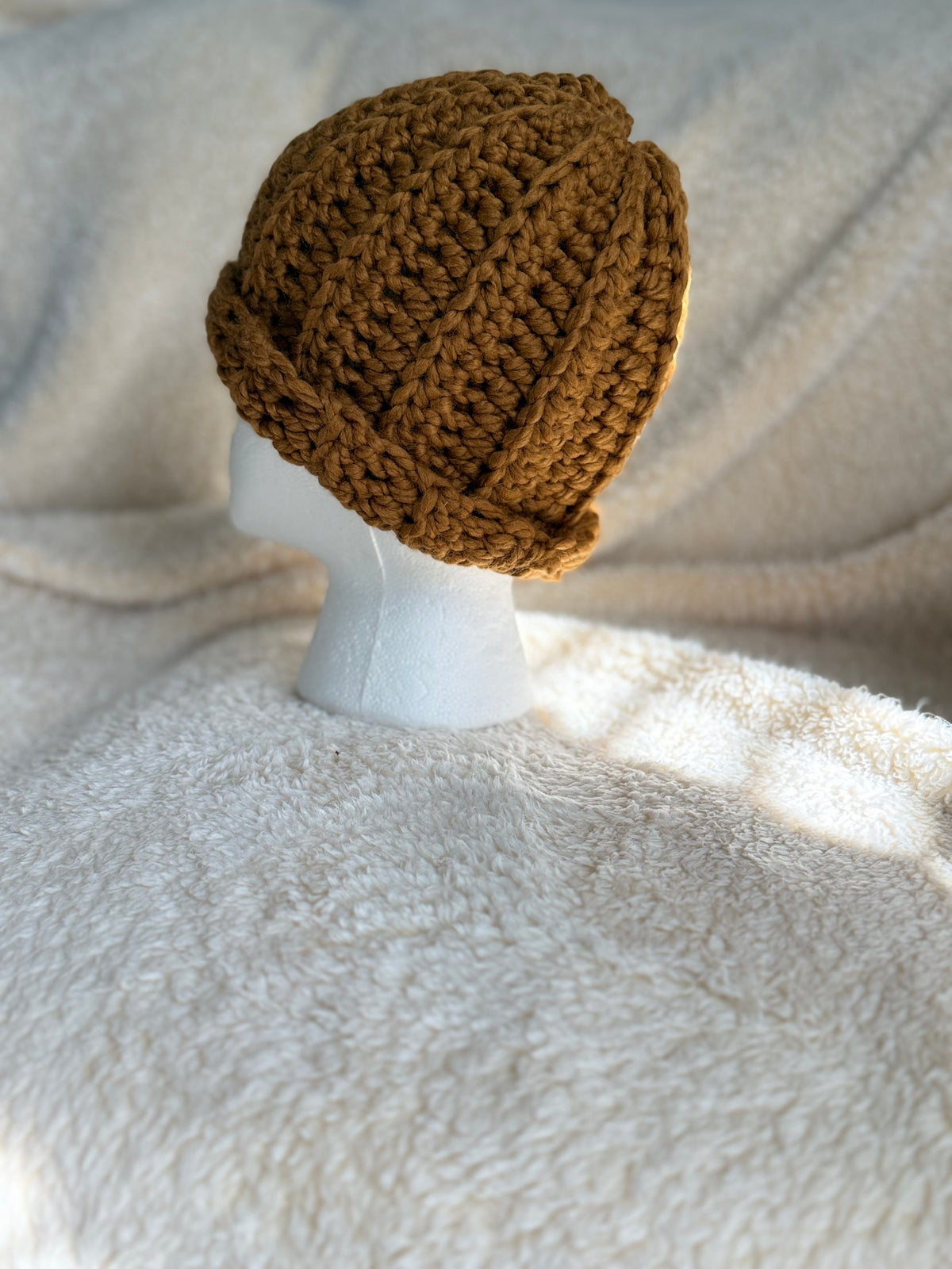 Golden brown Ribbed beanie