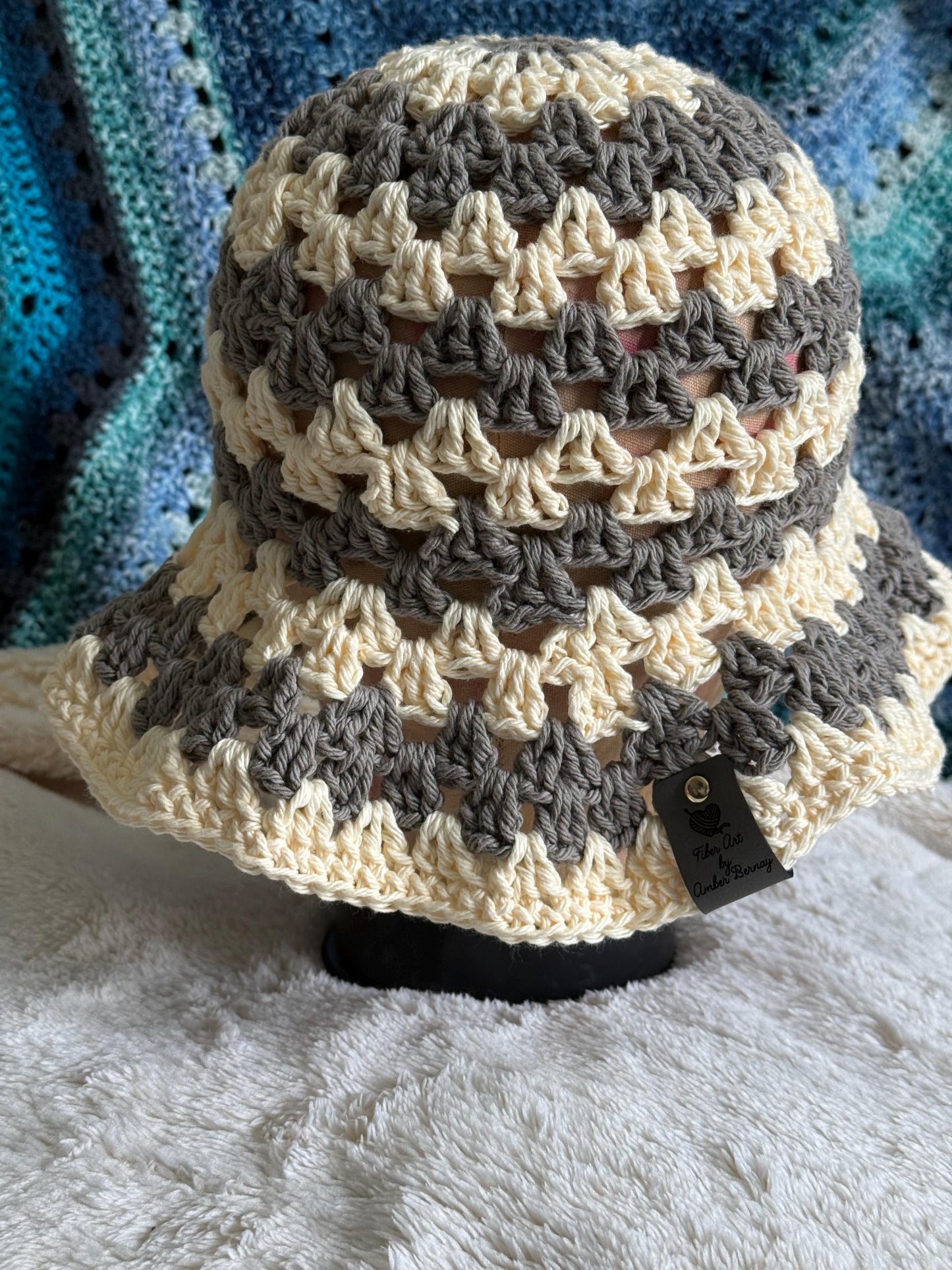 Custom Granny stitch bucket hat